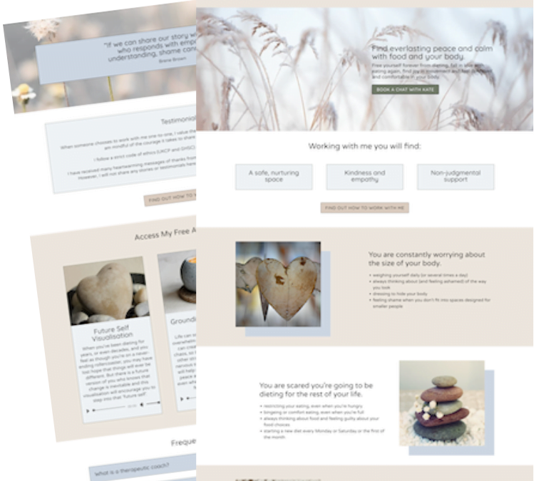 Kate’s Website Before & After